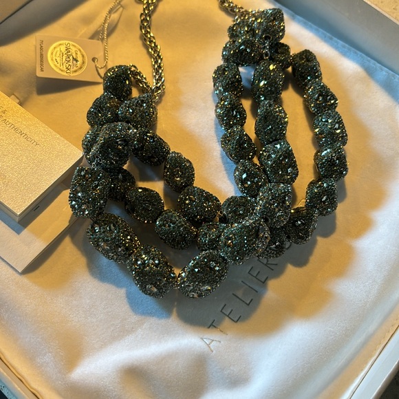 Special edition Atelier Swarovski Extravagant Collar Necklace in dark gray. - Picture 10 of 11